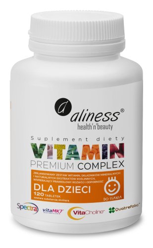 PREMIUM VITAMIN COMPLEX dla dzieci 120  tabletek - Medicaline Aliness